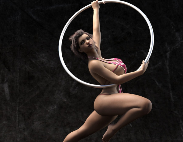 Обои картинки фото 3д графика, спорт , sport, девушка, фон, взгляд