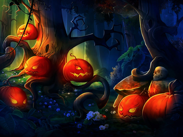 Обои картинки фото праздничные, хэллоуин, halloween, тыква
