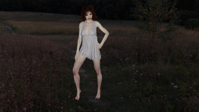 Обои картинки фото 3д графика, люди , people, девушка, фон, взгляд