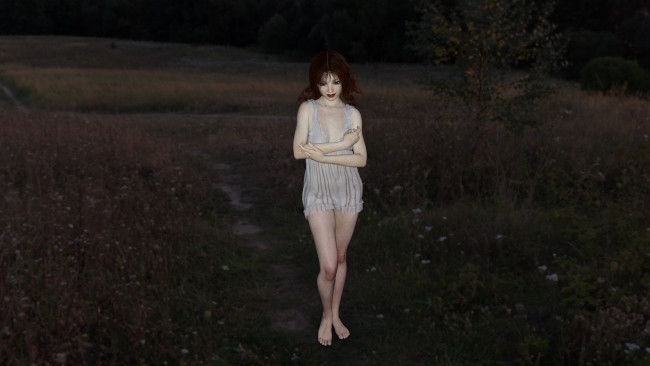 Обои картинки фото 3д графика, люди , people, фон, взгляд, девушка