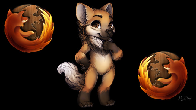 Обои картинки фото компьютеры, mozilla firefox, логотип, фон