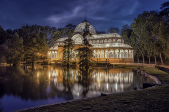 Картинка palacio+de+cristal города мадрид+ испания простор