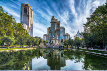 Картинка plaza+de+espa& 241 +madrid города мадрид+ испания простор