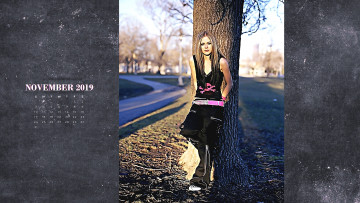 Картинка календари компьютерный+дизайн певица дорога дерево взгляд девушка