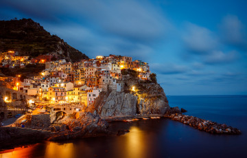 Картинка manarola города амальфийское+и+лигурийское+побережье+ италия простор
