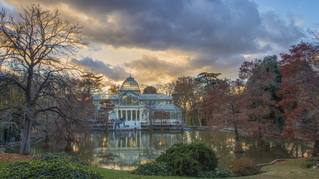 Обои картинки фото palacio de cristal, города, мадрид , испания, простор