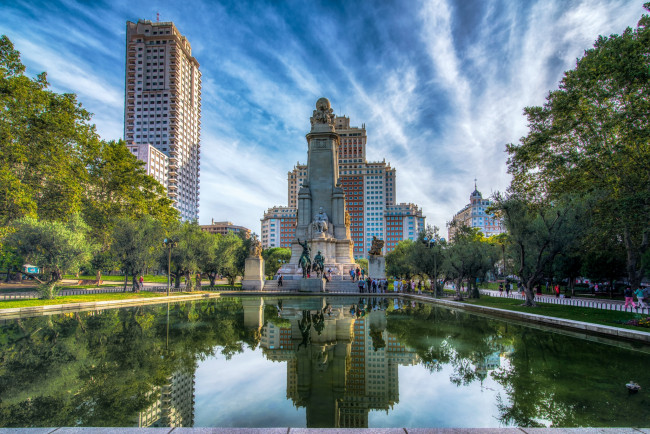Обои картинки фото plaza de espa&, 241,  madrid, города, мадрид , испания, простор