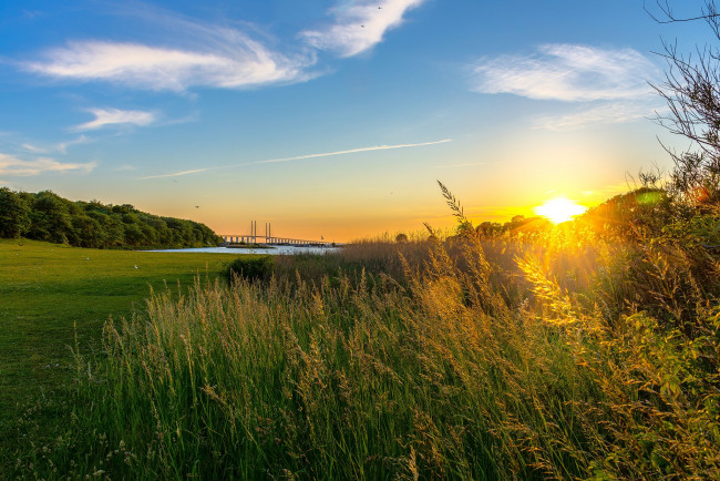 Обои картинки фото природа, восходы, закаты, простор