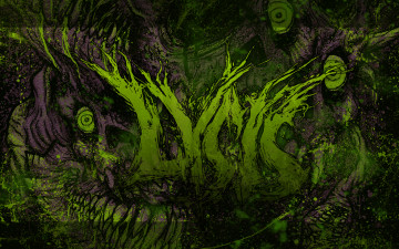 Картинка рисованное абстракция деревья ветки глаза монстр