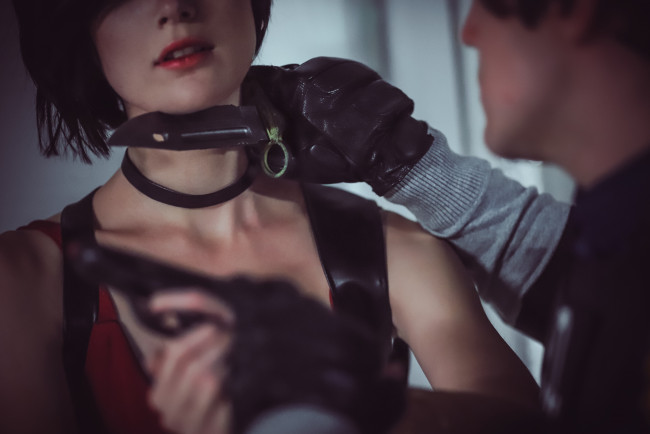 Обои картинки фото разное, мужчина женщина, образы, ада, вонг, полицейский, нож, ксана, станкевич