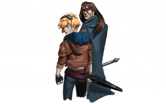 Обои картинки фото видео игры, league of legends, ezreal, taric