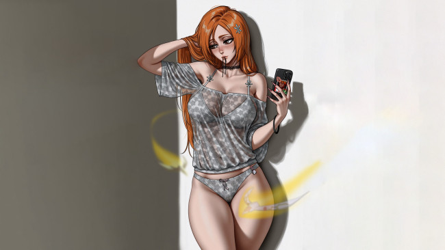 Обои картинки фото аниме, bleach, красивая, девушка