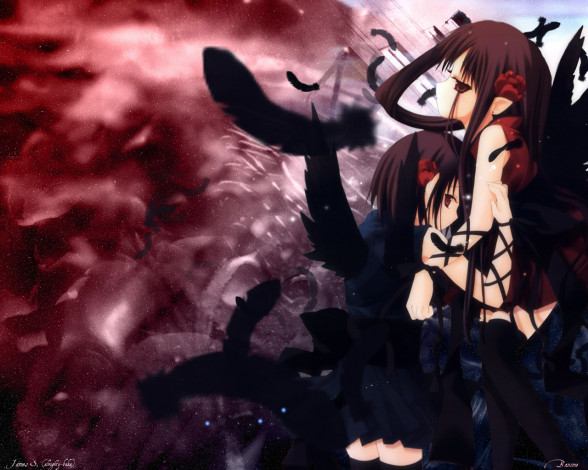 Обои картинки фото аниме, angels, demons