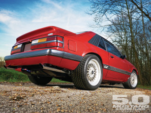 Картинка 1985 blown ford mustang gt warp speed автомобили