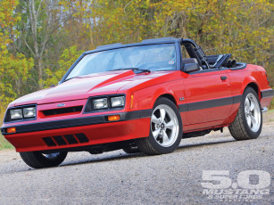 Картинка 1986 ford mustang lx convertible автомобили