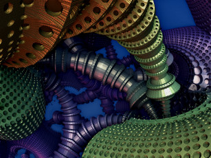 Картинка 3д графика fractal фракталы абстракция