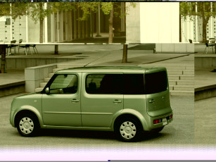 Картинка cubecubic автомобили nissan datsun стулья деревья ступени