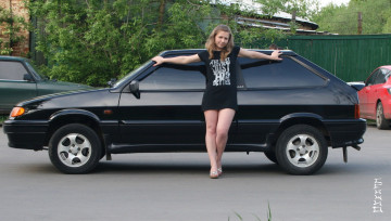 Картинка автомобили авто девушками девушка volkswagen