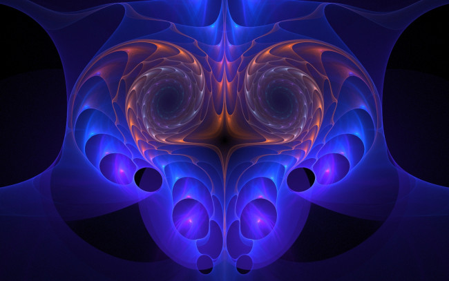 Обои картинки фото совушка, 3д, графика, fractal, фракталы, фрактал