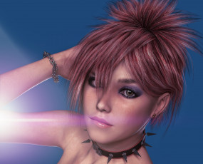 Картинка 3д+графика портрет+ portraits фон взгляд девушка