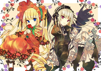 Картинка аниме rozen+maiden розы rozen maiden девочки hanabana tsubomi арт shinku suigintou
