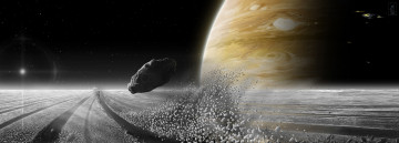 Картинка космос арт астероиды галактика вселенная планета