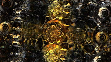 Картинка 3д+графика фракталы+ fractal цвета фон узор