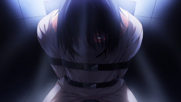 Картинка аниме unknown +другое reminiscence tomose shunsaku арт парень смирительная рубашка tagme character взгляд маска