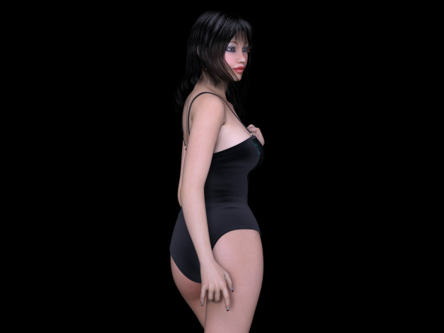 Обои картинки фото 3д графика, люди , people, девушка, фон, взгляд