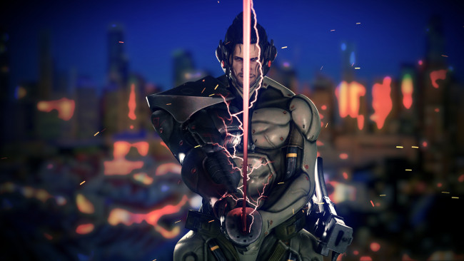 Обои картинки фото 3д графика, фантазия , fantasy, воин, оружие, фон, взгляд, мужчина