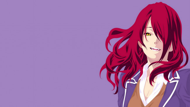 Обои картинки фото аниме, unknown,  другое, взгляд, девушка, арт, фон