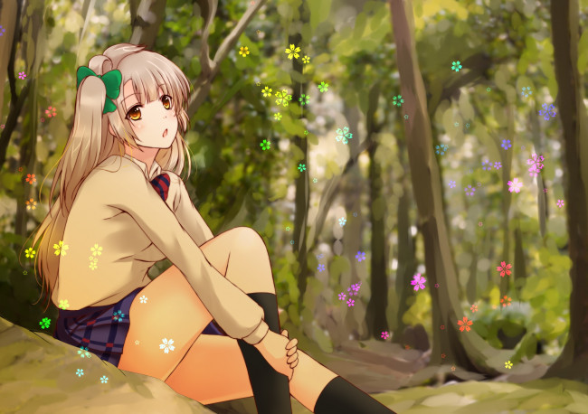 Обои картинки фото аниме, love live,  school idol project, арт, fujisaki, kyouya, minami, kotori, девушка, love, live, school, idol, project