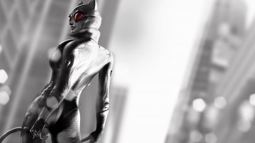 Картинка видео+игры batman +arkham+city кошка девушка город костюм