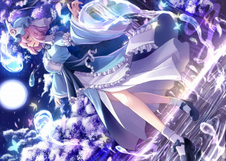 Картинка аниме touhou фон взгляд девушка