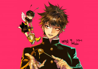 обоя аниме, mob psycho 100, парни