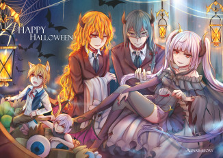 Картинка аниме магия +колдовство +halloween хеллоуин