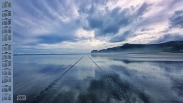 Картинка календари природа облака 2018 водоем