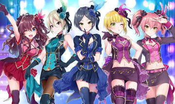 Картинка аниме idolm@ster фон взгляд девушки