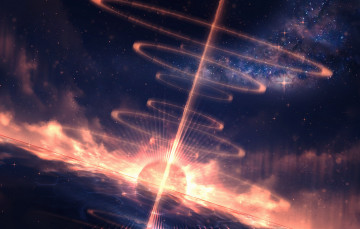 Картинка аниме пейзажи +природа космос