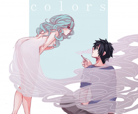 Обои картинки фото аниме, fairy tail, пара