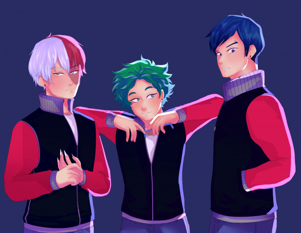 Обои картинки фото аниме, boku no hero academia, парни