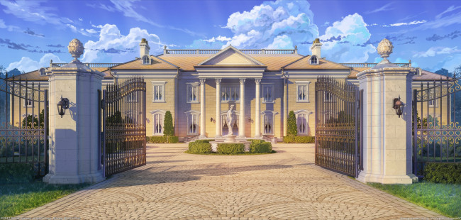 Обои картинки фото аниме, город,  улицы,  интерьер,  здания, здание