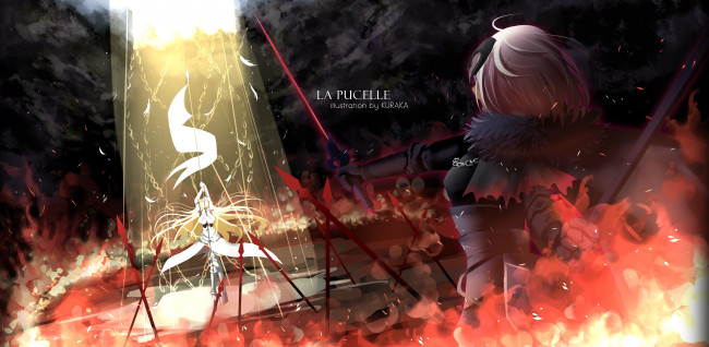 Обои картинки фото аниме, fate, stay night, девушки