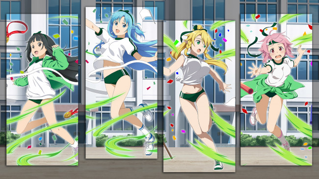 Обои картинки фото аниме, sword art online, мастера, меча, онлайн