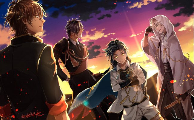 Обои картинки фото аниме, touken ranbu, парни