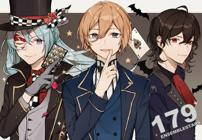 Обои картинки фото аниме, ensemble stars, трио