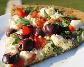 Картинка еда пицца маслины