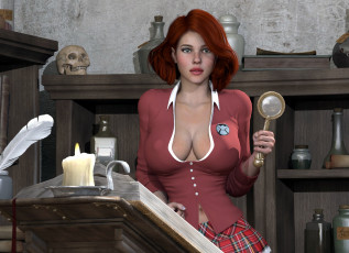 Картинка 3д+графика люди+ people фон взгляд девушка