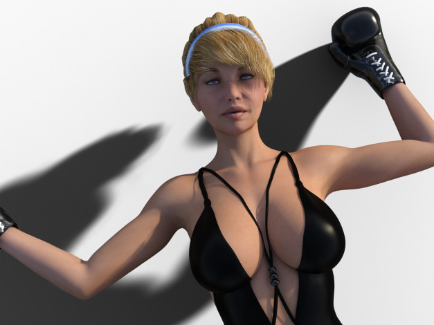 Обои картинки фото 3д графика, спорт , sport, взгляд, девушка, фон