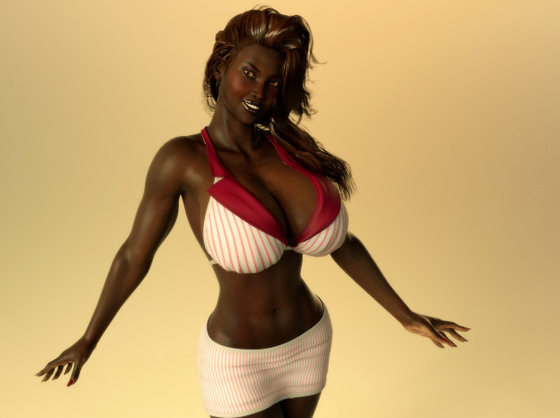 Обои картинки фото 3д графика, люди , people, фон, взгляд, девушка